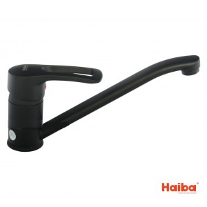 Смеситель для кухни HAIBA 004 HANSBERG BLACK 25 см.