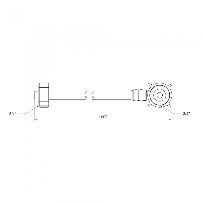 Шланг залив SD Plus для стиральной машины 100 см SD095W100