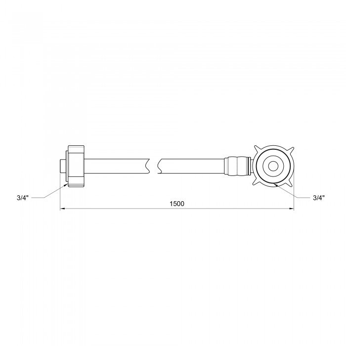 Шланг залив SD Plus для стиральной машины 150 см SD095W150