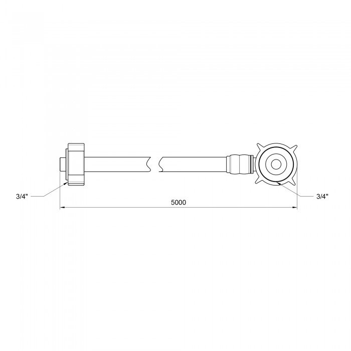 Шланг залив SD Plus для пральної машини 500 см SD095W500