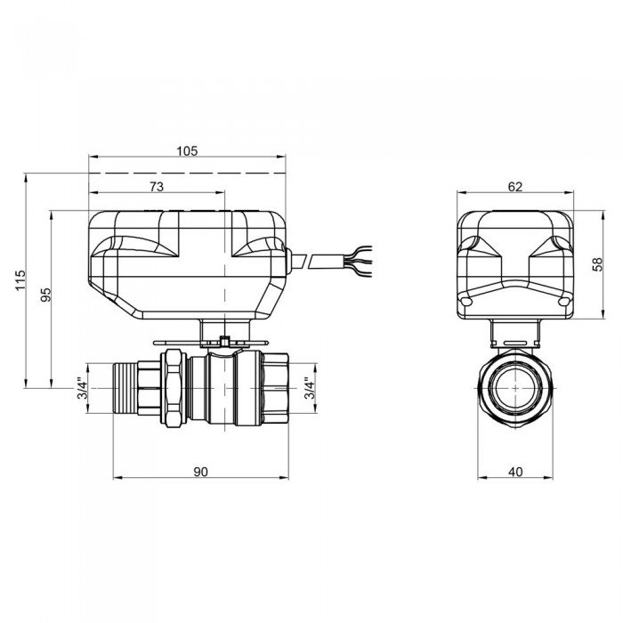 Кран шаровой зонный Icma 3/4" №341