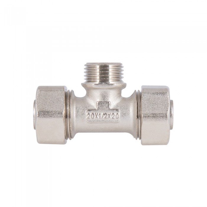 Тройник обжимной SD Plus 20х1/2"х20 НР SD160W201520