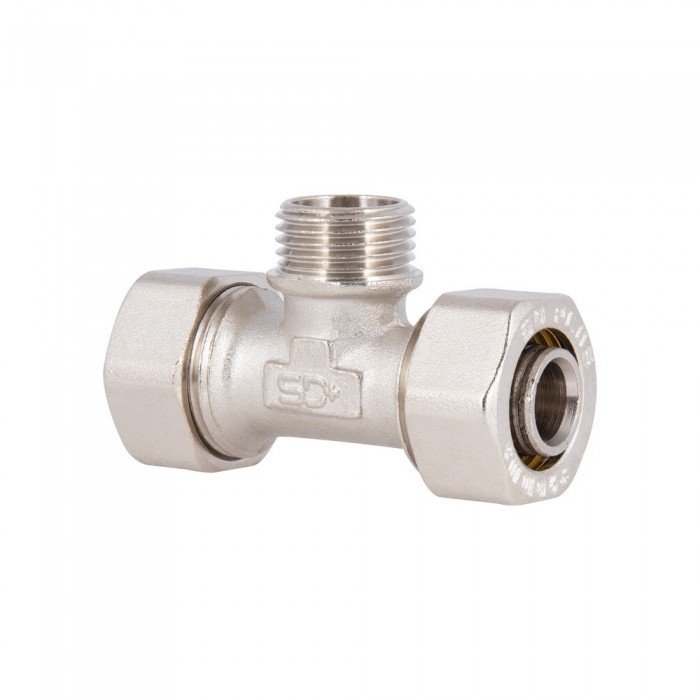 Тройник обжимной SD Plus 20х1/2"х20 НР SD160W201520