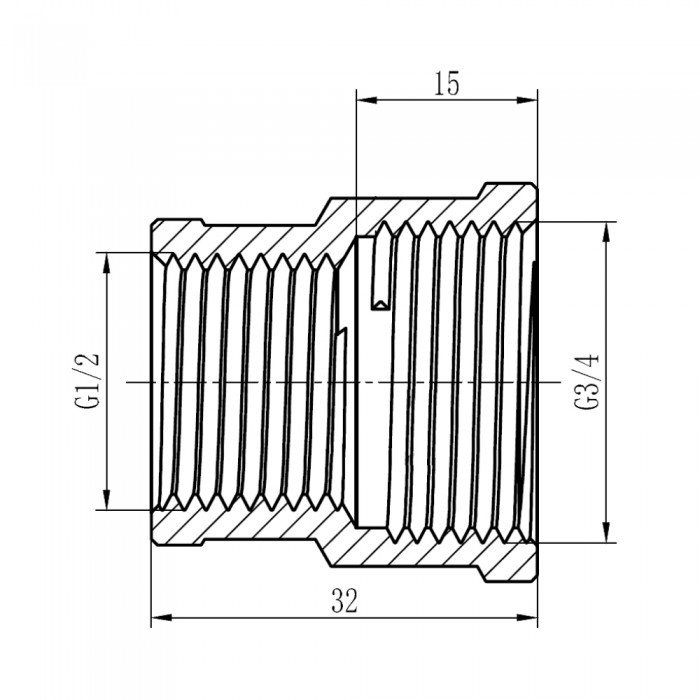 Муфта редукційна SD Forte 1/2"х3/4" ВВ SF3572015