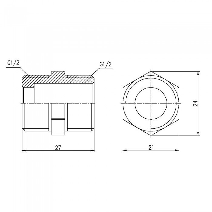 Ниппель SD Forte 1/2" SF35815