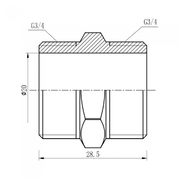 Ниппель SD Forte 3/4" SF35820
