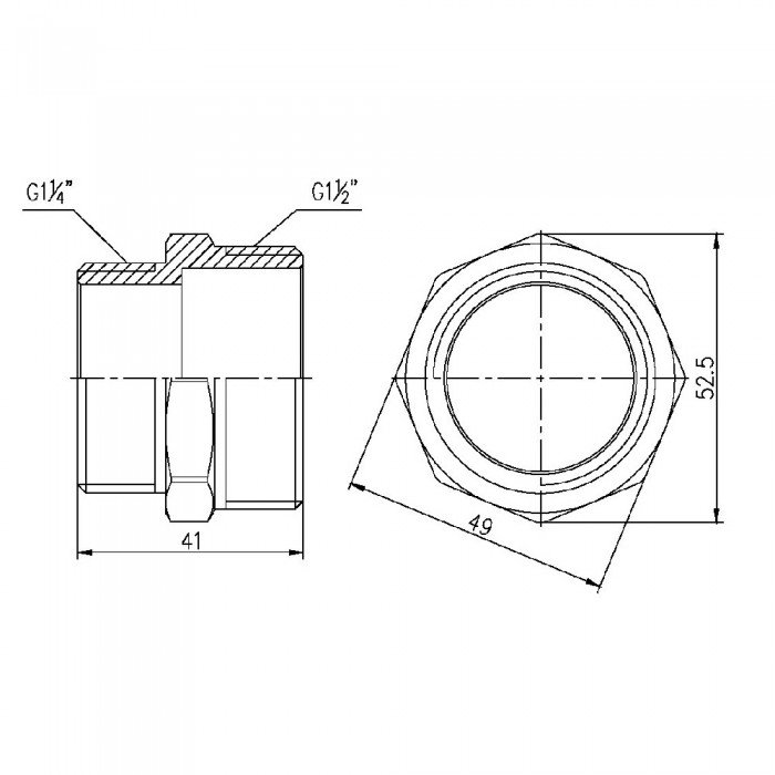 Ниппель редукционный SD Forte 11/2"х11/4" SF3594032