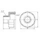 Переход SD Forte 1/2"х1/4" ВН SF360156
