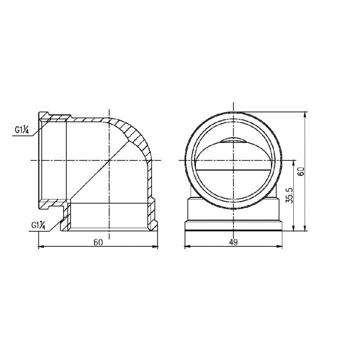 Уголок SD Forte 1" 1/4 ВВ SF36832