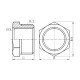 Футорка SD Forte 1/2"х3/8" НВ SF374159 Футорка SD Forte 1/2"х3/8" НВ SF374159