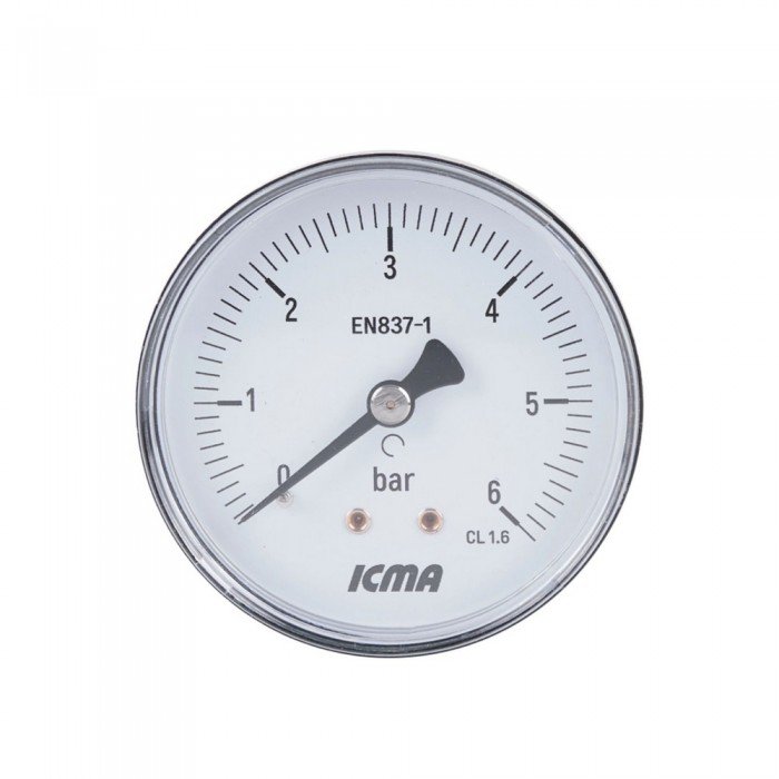 Манометр Icma 1/4" 0-6 бар, заднє підключення №243