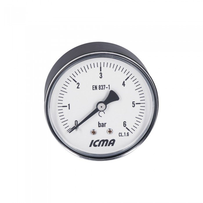 Манометр Icma 1/4" 0-6 бар, заднє підключення №243
