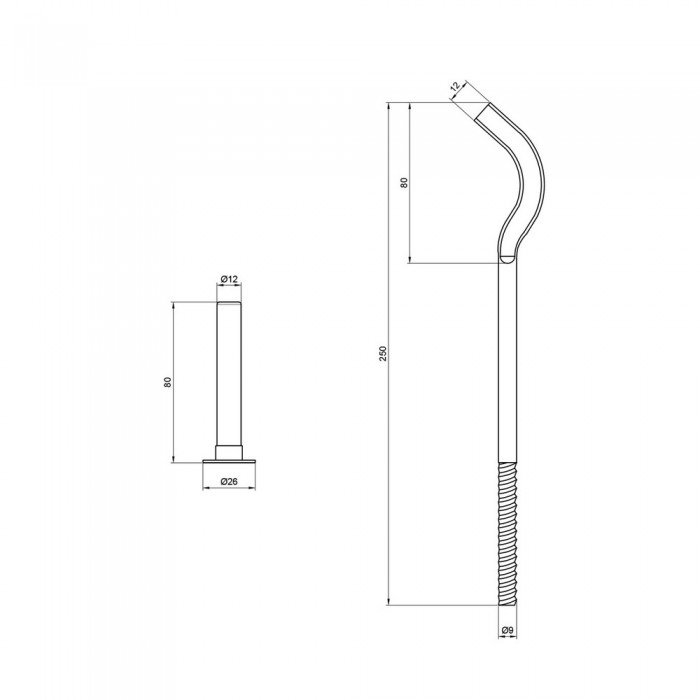 Крепеж SD Plus на алюминиевый радиатор 9х250 мм SD112250