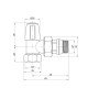 Кран радиаторный Icma 1/2" с антипротечкой угловой без ручки №805+940