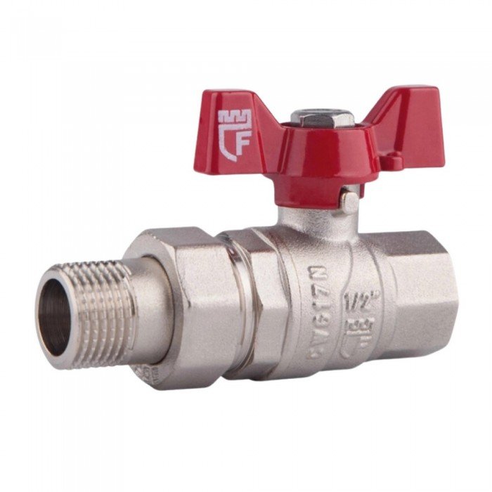 Кран шаровой "Американка" SD Forte 1/2" прямой SF220W15