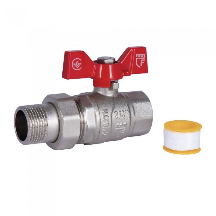 Кран шаровой "Американка" SD Forte 3/4" прямой SF220W20