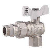 Кран шаровой "Американка" SD Forte 1/2" с антипротечкой угловой SF223W15