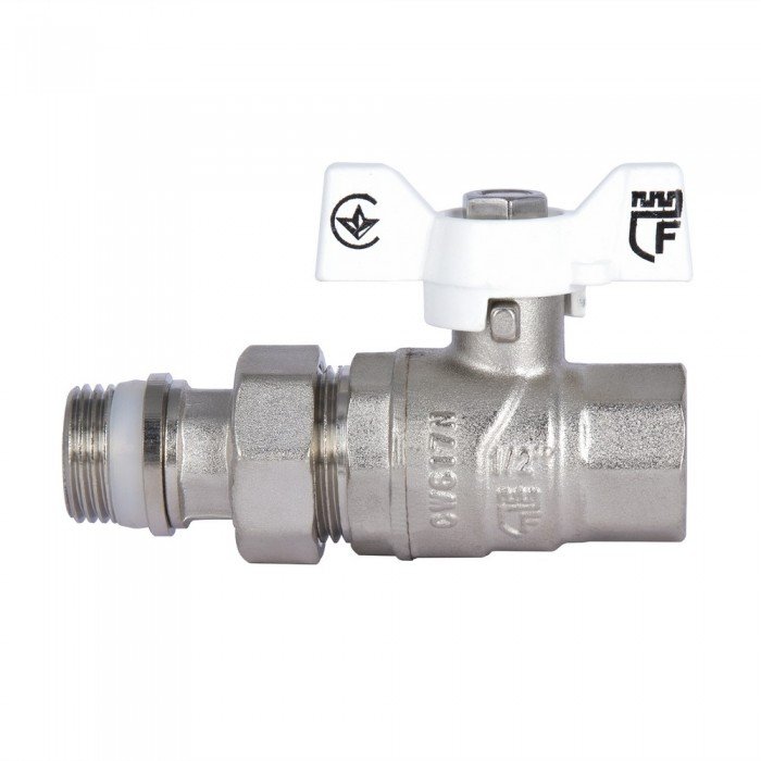 Кран шаровой "Американка" SD Forte 1/2" с антипротечкой прямой SF222W15