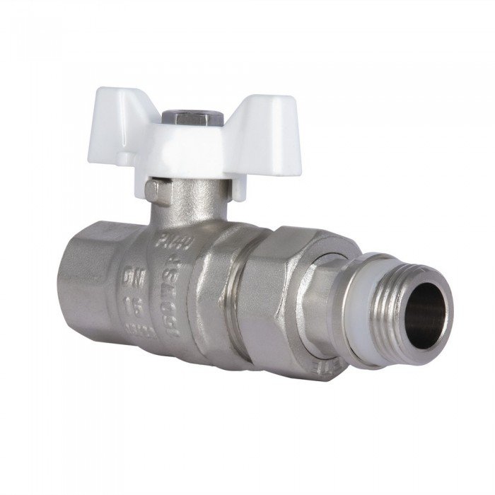 Кран шаровой "Американка" SD Forte 1/2" с антипротечкой прямой SF222W15