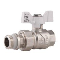 Кран кульовий "Американка" SD Forte 3/4" з антипротіканням прямий SF222W20