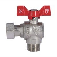 Кран шаровой с накидной гайкой SD Forte 3/4" ВН для воды угловой SF224W20