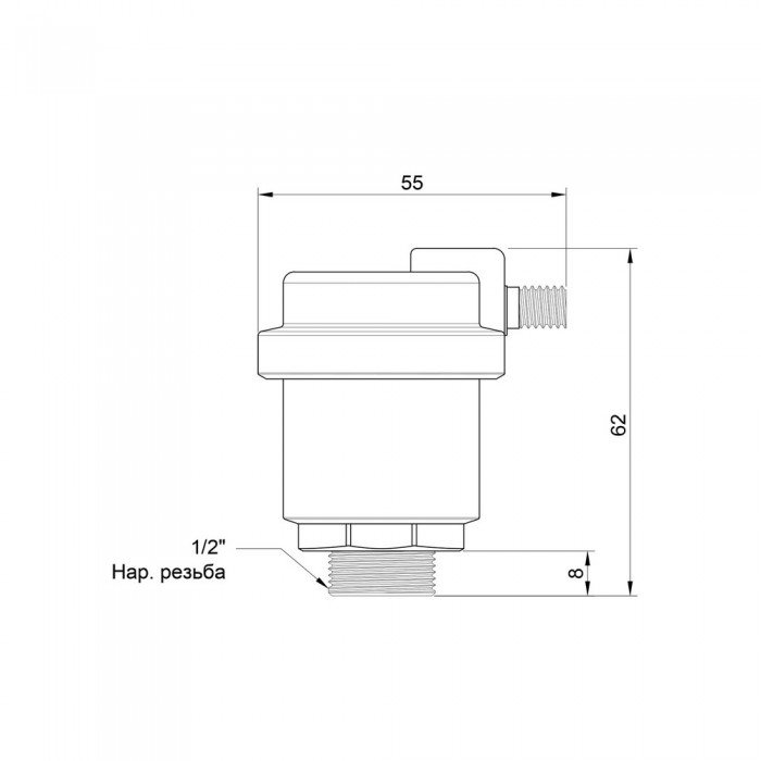 Воздухоотводчик автоматический Icma 1/2" №719
