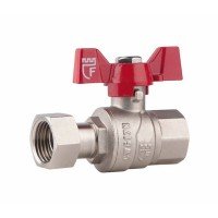 Кран шаровой с накидной гайкой SD Forte 1/2"х ВР для воды прямой SF260W15