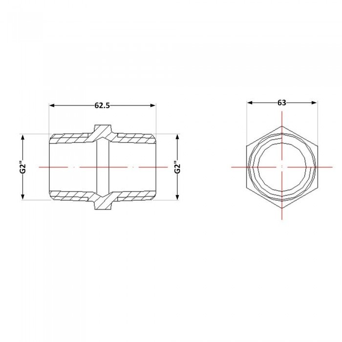 Ніпель чавунний 2" ЗР