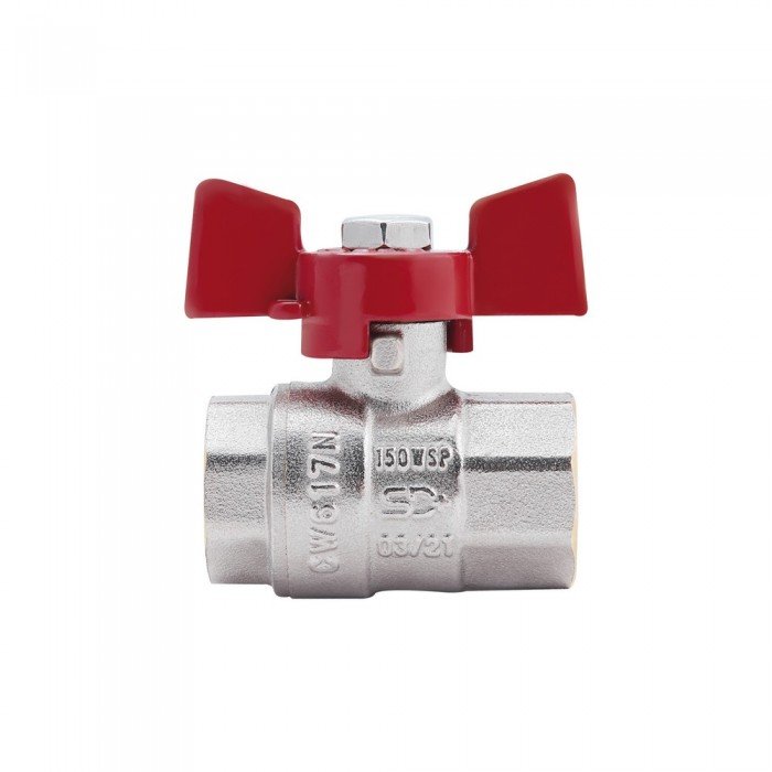 Кран кульовий SD Plus 3/4" ВР для води (метелик) SD602NW20PN40