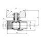 Кран кульовий SD Plus 1/2" ВЗ для газу (метелик) SD607NG15PN40 Кран кульовий SD Plus 1/2" ВЗ для газу (метелик) SD607NG15PN40