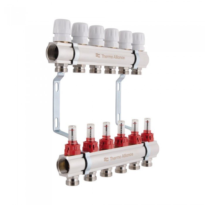 Коллектор с расходомерами Thermo Alliance Standart 1" 6 выходов SD235W6