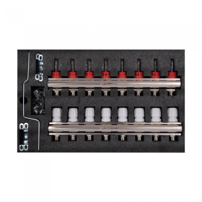 Коллектор с расходомерами Thermo Alliance Standart 1" 8 выходов SD235W8