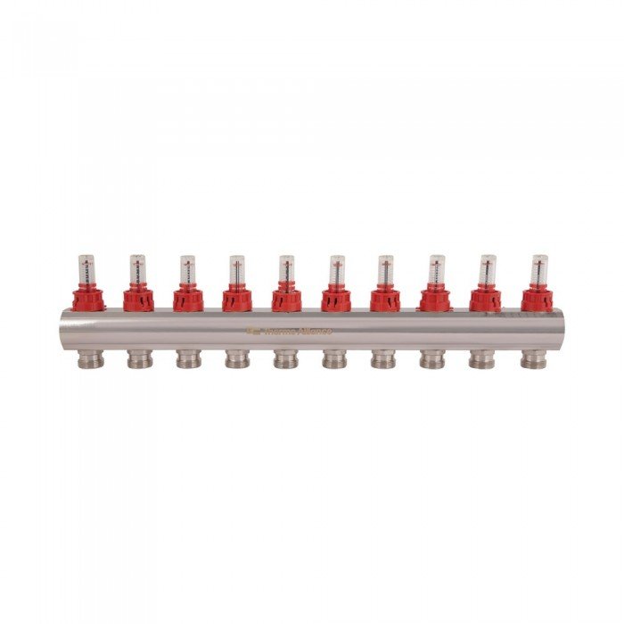 Коллектор с расходомерами Thermo Alliance Standart 1" 10 выходов SD235W10