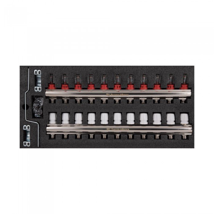 Коллектор с расходомерами Thermo Alliance Standart 1" на 11 выходов