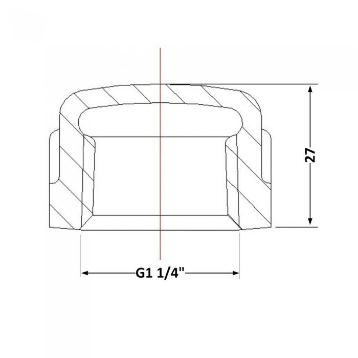 Заглушка чавунна 1" 1/4 ВР