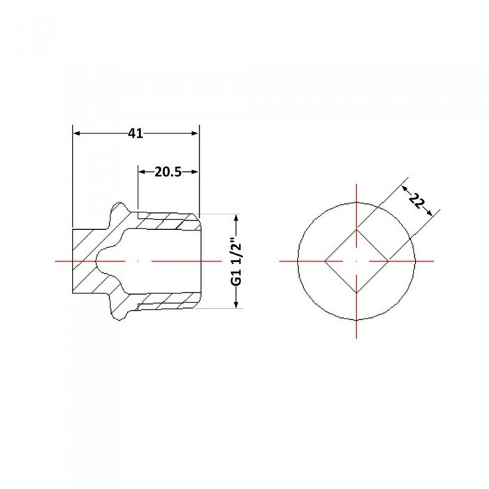 Заглушка чугунная 1" 1/2 НР