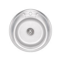 Кухонна мийка Lidz 490-A 0,6 мм Satin (LIDZ490A06SAT160)