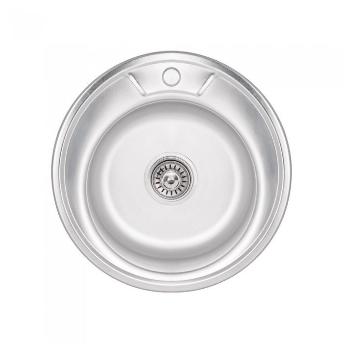 Кухонна мийка Lidz 490-A 0,6 мм Satin (LIDZ490A06SAT160)