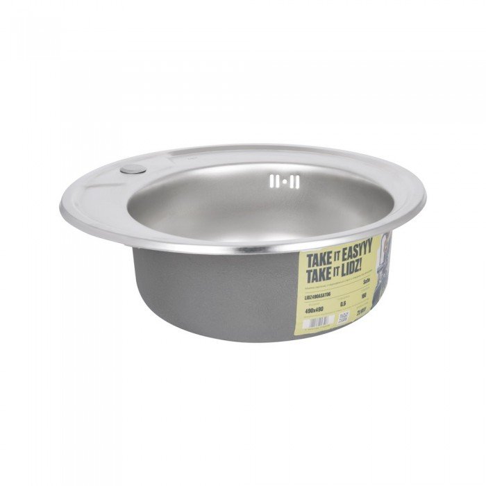 Кухонна мийка Lidz 490-A 0,6 мм Satin (LIDZ490A06SAT160)
