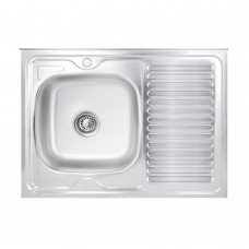 Кухонная мойка Lidz 6080-L 0,6 мм Satin (LIDZ6080L06SAT)