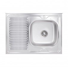 Кухонная мойка Lidz 6080-R 0,6 мм Satin (LIDZ6080R06SAT)