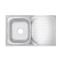 Кухонна мийка Lidz 7848 0,8 мм Satin (LIDZ7848SAT)