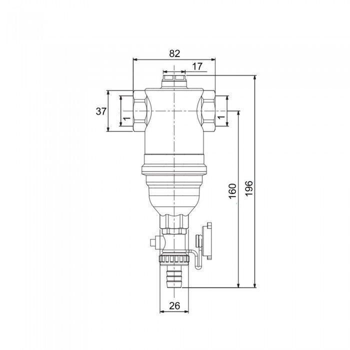 Фильтр самопромывной с магнитом Icma для закрытой системы 1" №746