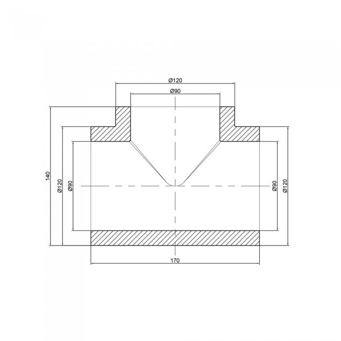 Тройник PPR Thermo Alliance 90