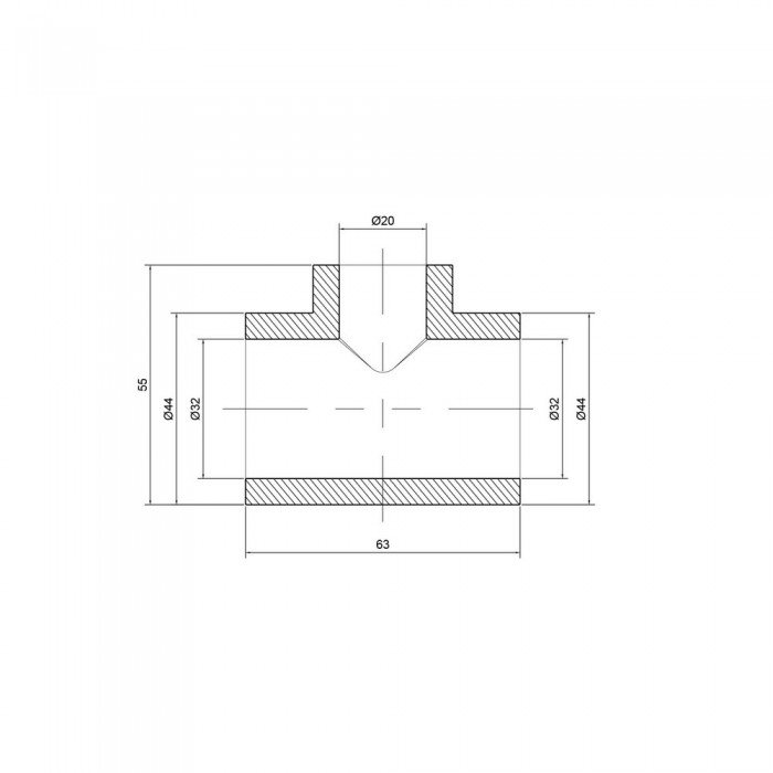 Тройник PPR Thermo Alliance 32х20х32