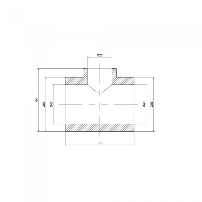 Тройник PPR Thermo Alliance 40х25х40