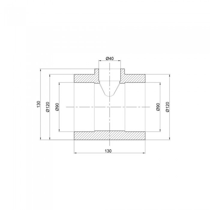 Трійник PPR Thermo Alliance 90х40х90