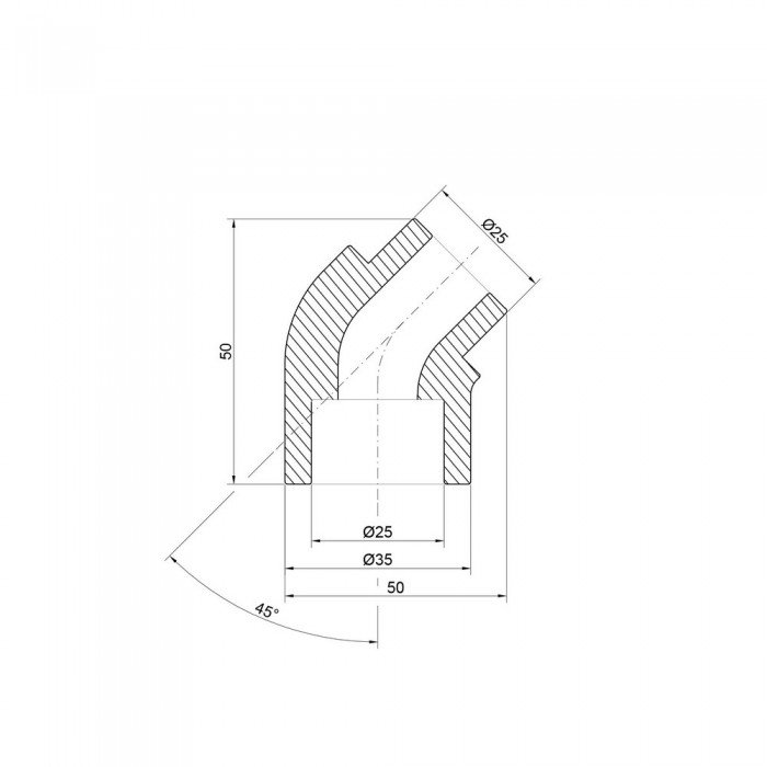 Уголок PPR Thermo Alliance 25, 45°