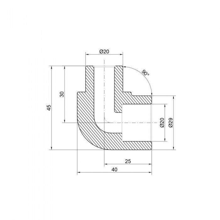 Уголок PPR Thermo Alliance 20, 90°