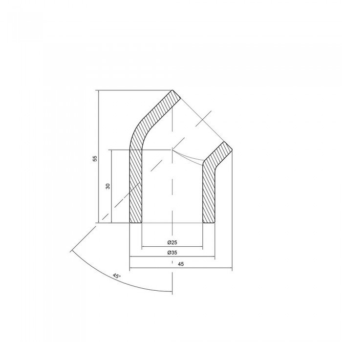 Уголок PPR Thermo Alliance 25, 45°